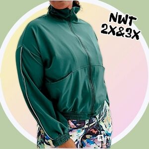 NWT Bomber Windbreaker Jacket w Pockets 2X & 3X Have 3 Colors